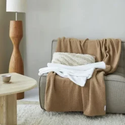 Meyco Home Bouclé Deken 130 x 170 cm Toffee