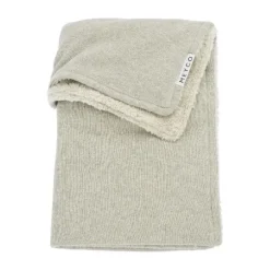 Meyco Knit Basic Fleece Ledikantdeken 100 x 150 cm Sand Melange