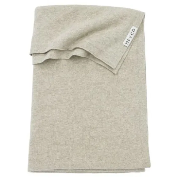 Meyco Knit Basic Wiegdeken - Sand Melange