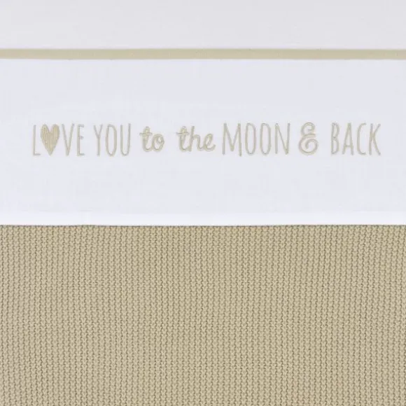 Meyco Love You To The Moon & Back Ledikantlaken - 100 x 150 cm - Sand