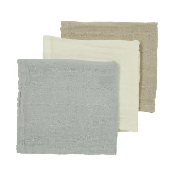 Meyco Monddoekjes - 3 Stuks - Uni - Offwhite / Light Grey / Toffee