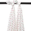 Meyco Sweet Heart Swaddle - 120 x 120 cm - 2-Pack - Red