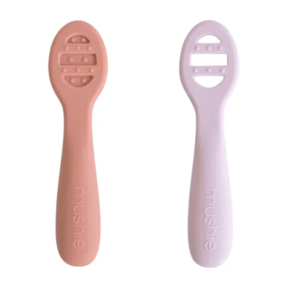 Mushie Baby Lepels - Rose/Soft Lilac