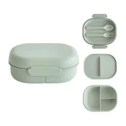 Mushie - Lunchbox Incl. Bestek - Sage