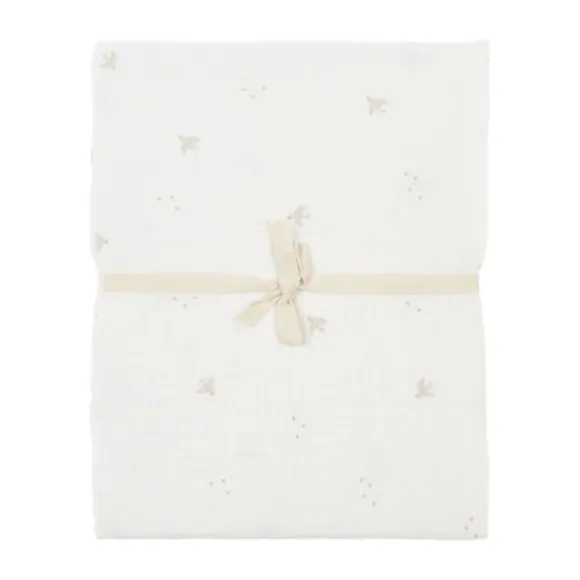 Nanami Bird Wieglaken - 75 x 120 cm - Off White