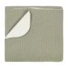 Nanami Junior Deken - Rib Knit - Eucalyptus