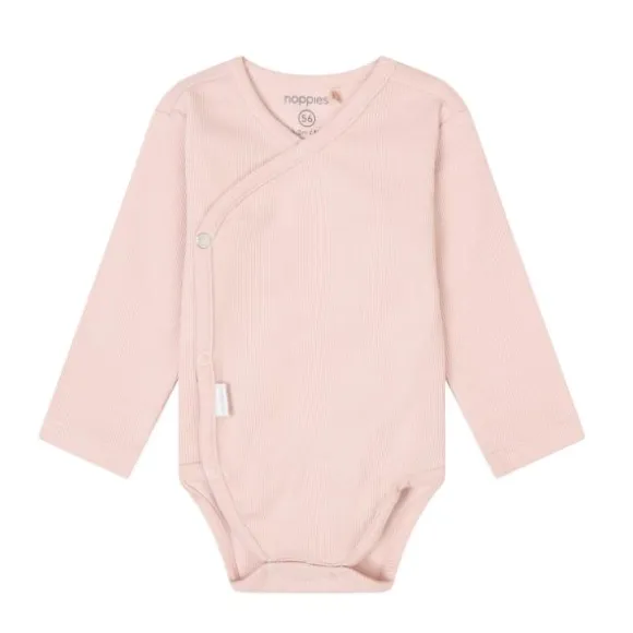 Noppies Narellan Lange Mouwen Romper - Rose Smoke - Mt. 62