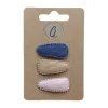 Ootje Kadootje Babyhaarclipjes - Rib Petrol/Sahara/Pink - 3 stuks