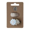 Ootje Kadootje Babyhaarclipjes - Margrietjes Wit/Goud - 2 stuks