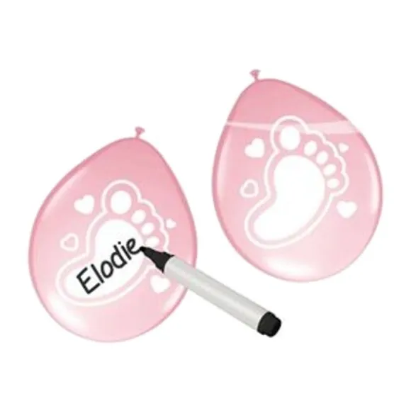 Ootje Kadootje Clouds Beschrijfbare Ballonnen Roze 6 Stuks