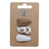 Ootje kadootje Spring Haarclip - Spring Bruin / Print / Goud - 3 Stuks