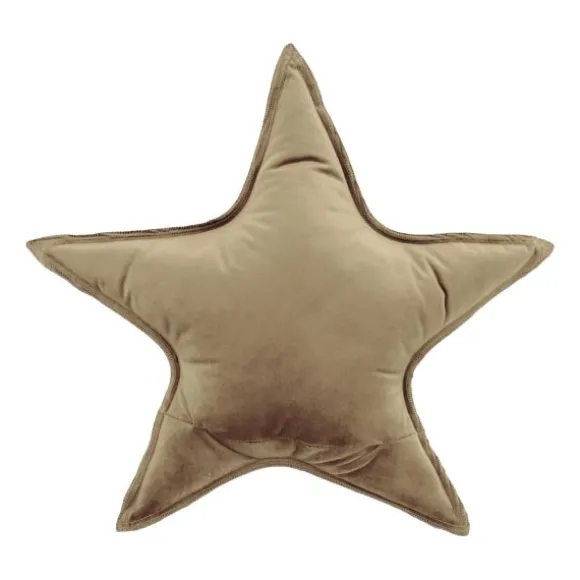 Overseas Star Kussen – Velours – Beige