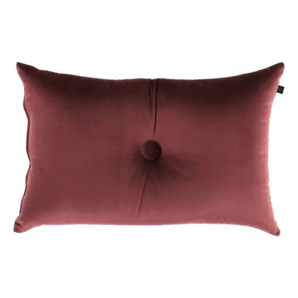 Overseas Velours Button Kussen - Rose Dust
