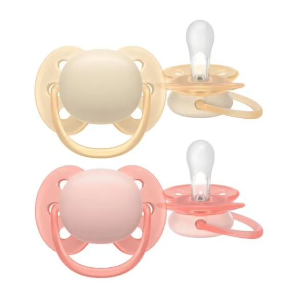 Philips Avent Ultra Soft Fopspeen - 0-6 Mnd - 2 Stuks - Plant-based