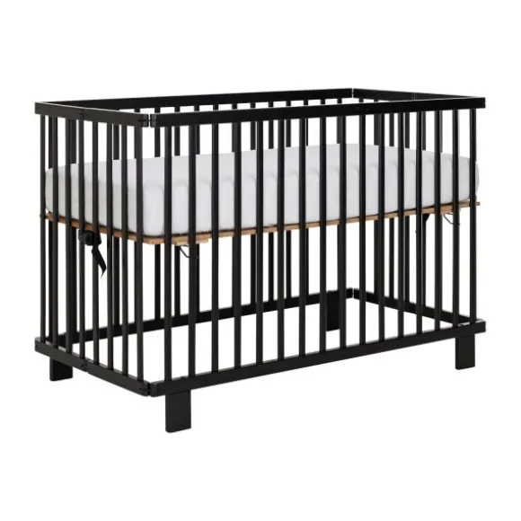 Puck Ledikant 60x120 Inklapbaar Zwart