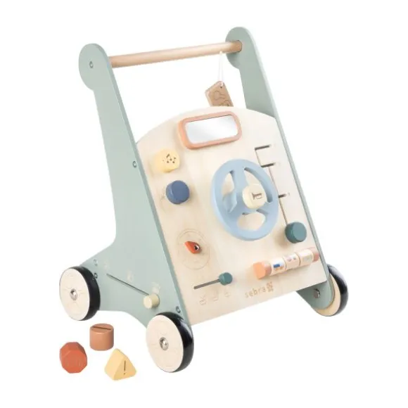 Sebra Houten Loopwagen - Blauw