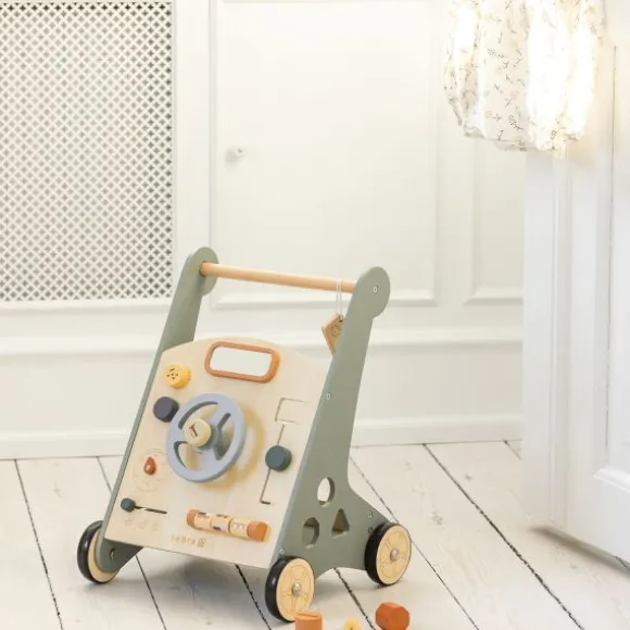 Sebra Houten Loopwagen - Blauw