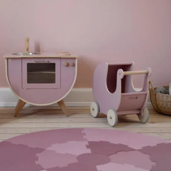 Sebra Houten Poppenwagen Blossom Pink
