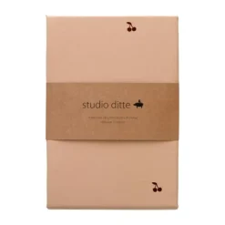 Studio Ditte Red Cherries Dekbedovertrek Nude 140 x 200 cm