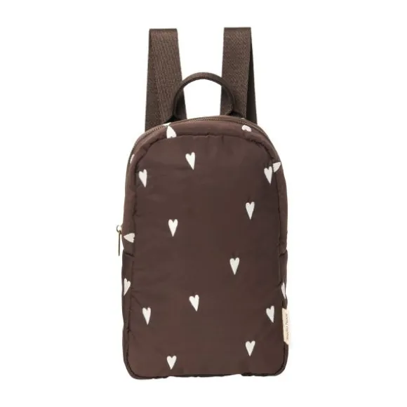 Studio Noos Mini Rugzak - Puffy - Brown Hearts