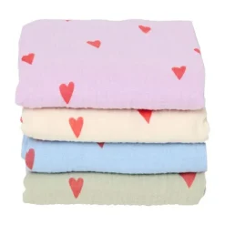 Studio Noos Swaddle - Natural Hearts - 120x120 cm