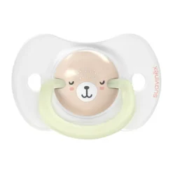 Suavinex Fopspeen - Wild & Free SX Pro - 0‑6Mnd - 2 Stuks - Silicone - Grijs Glow In The Dark