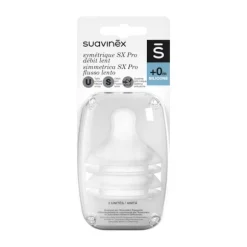 Suavinex SX Pro Flesspenen Symmetrisch - Slow Flow - 2 Stuks - Silicone