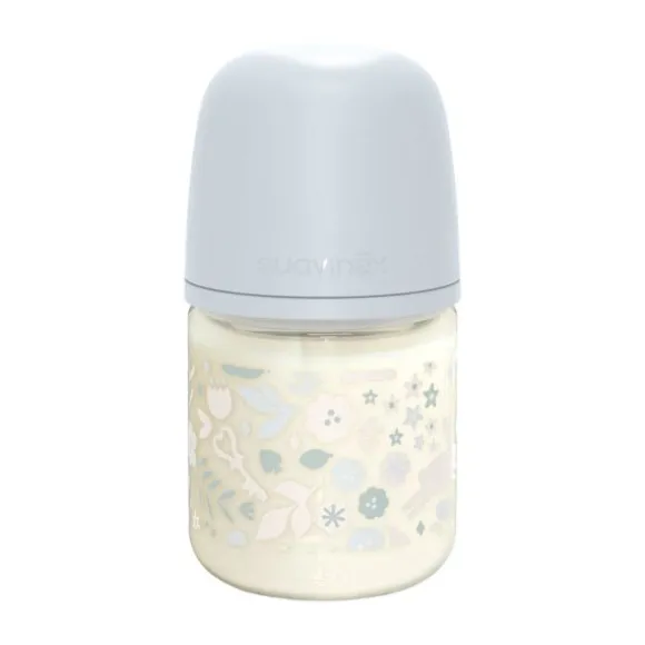 Suavinex Wonderland SX Pro Fles Glas - Medium Flow - 240ml - Blauw