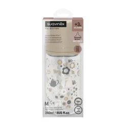 Suavinex Wonderland SX Pro Fles Glas - Medium Flow - 240ml - Blauw