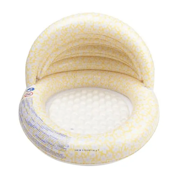 Swim Essentials Kinderzwembadje - Florish Yellow Canopy - Ø100 cm