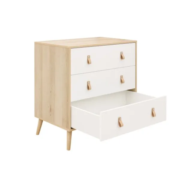 ToiToiKids Jort Commode met Laden - Wit/Naturel