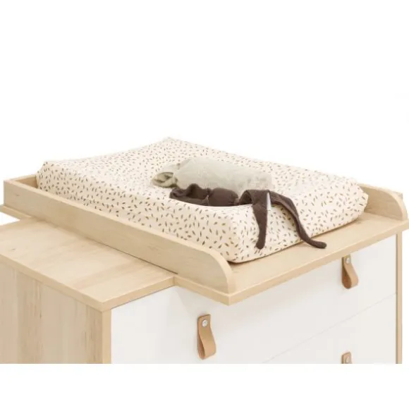 ToiToiKids Jort Commode met Laden - Wit/Naturel