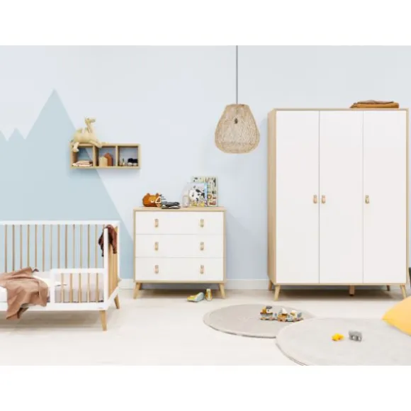 ToiToiKids Jort Commode met Laden - Wit/Naturel