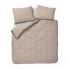 Town & Country Gingham Dekbedovertrek - 140 x 220 cm - Taupe