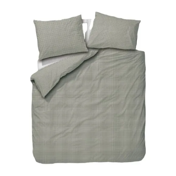Town & Country Gingham Dekbedovertrek - 140 x 220 cm - Olive