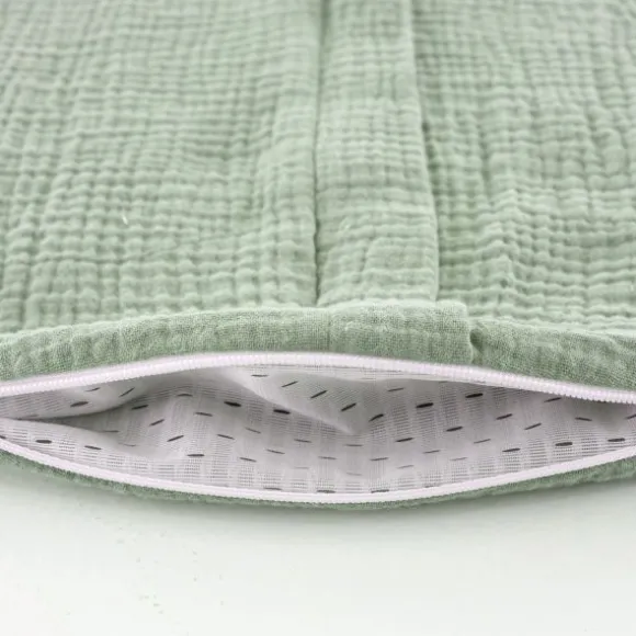 Träumeland Zomerslaapzak Liebmich - Cotton Muslin - Sage Green - 60 cm