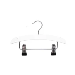 TWF Kledinghanger Met Clips - 3 Stuks - Hout Wit