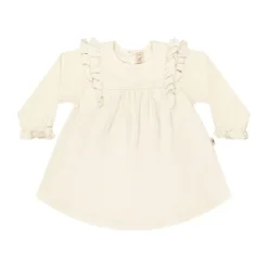 UAUA Angel Wings Jurk Lange Mouwen - 3-6 Mnd - Crema