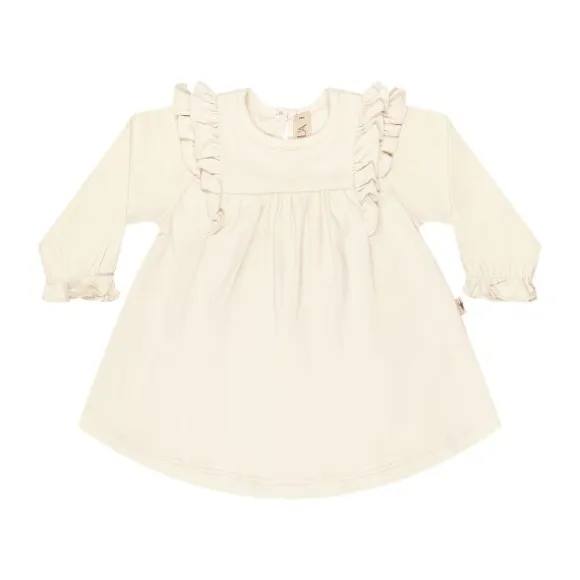 UAUA Angel Wings Jurk Lange Mouwen - 3-6 Mnd - Crema