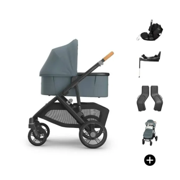 UPPAbaby VISTA V3 Kinderwagen Bundel - Evelyn | Dubatti by Römer Babysafe Pro Autostoeltje | Dubatti by Römer Vario Base 5Z