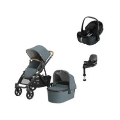 UPPAbaby VISTA V3 Kinderwagen 4-in-1 - Theo | Joolz X Maxi-Cosi Pebble 360 Pro 2 Autostoeltje | Maxi-Cosi FamilyFix 360 Pro