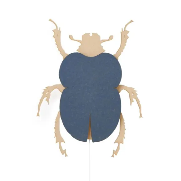 Van Tjalle en Jasper Beetle Muurlamp - Naturel / Blue