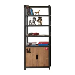Vipack Alex Boekenkast Bruin / Zwart