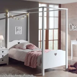 Vipack Amori Hemelbed Wit 90 x 200 cm