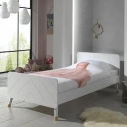 Vipack Billy Bed Satin White 90 x 200 cm