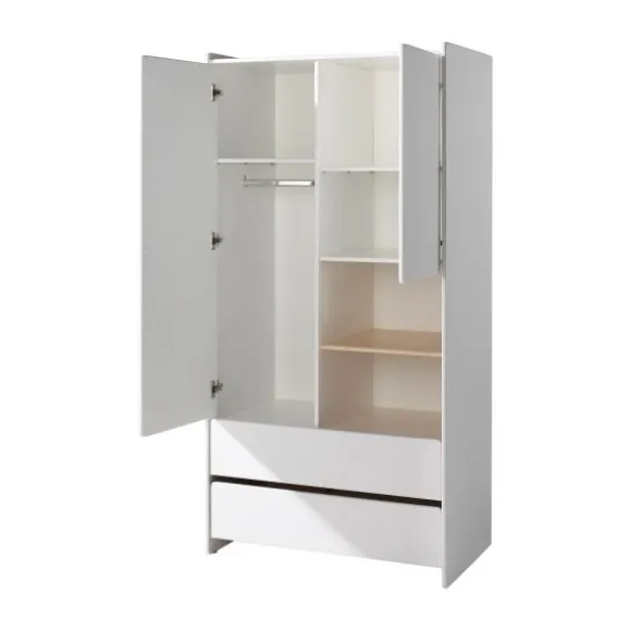 Vipack Kiddy Kledingkast Wit 2-Deurs