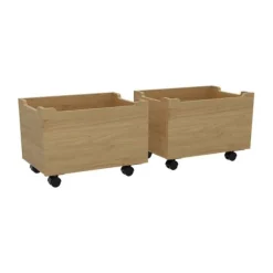 Vipack Set van 2 Laden - Forrest Beuk - Wit