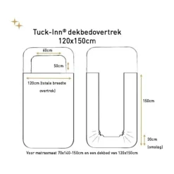Witlof for kids Little Charm Tuck-Inn Overtrek - 100 x 135 cm