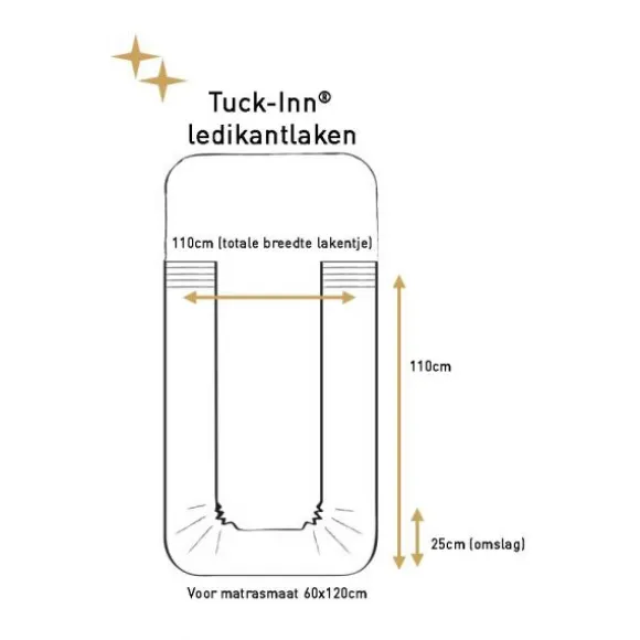 Witlof For Kids Magical Days Plooien Tuck-Inn Ledikantlaken - 60 x 120 cm
