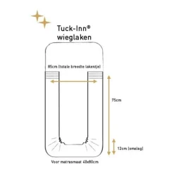 Witlof For Kids Plooien Tuck-Inn Wieglaken - 40 x 80 cm - Wit